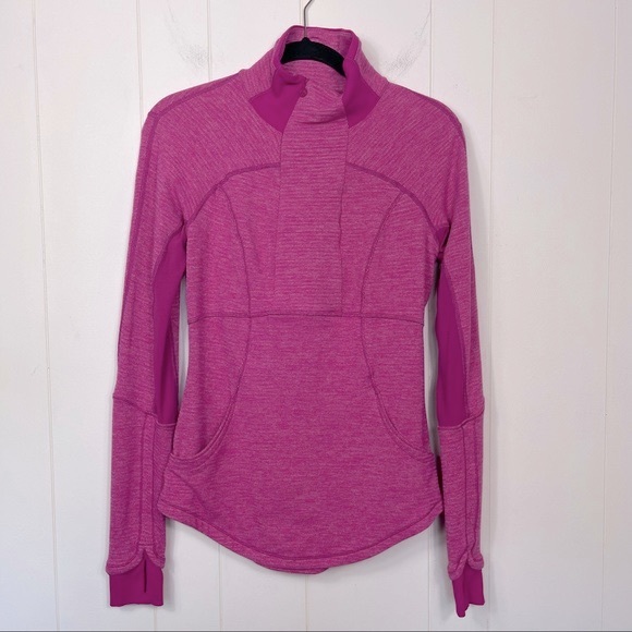 Lululemon Athletica Pink Base Runner Half Zip Pull - Picture 2 of 13